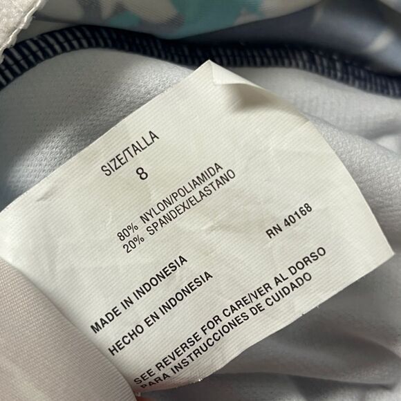 Jamaica Bay Blue Floral Tankini Swim Top size 8 - Picture 4 of 7